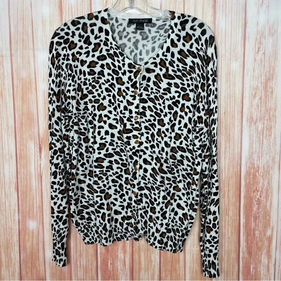 Ava Paige Sweaters Ava Paige Cheetah Animal Print Cardigan